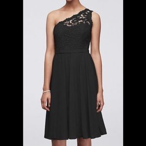 David’s Bridal One Shoulder Bridesmaids Dress